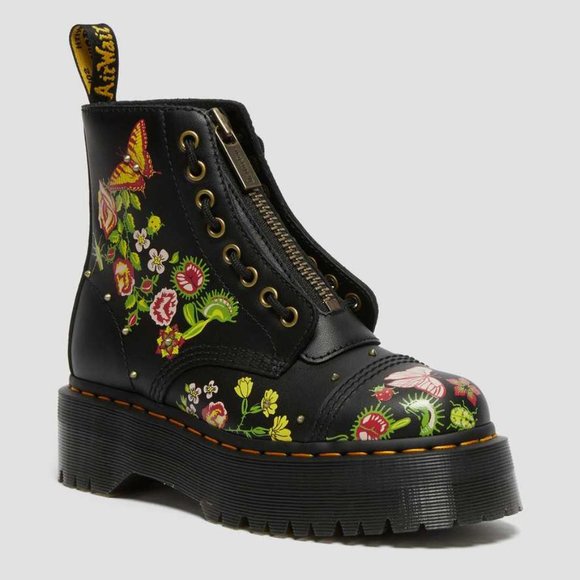 Dr. Martens | Sinclair Floral Bloom Leather Platform Boots - Picture 6 of 14